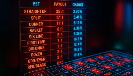 Выплаты и шансы в рулетке: полная таблица по ставкам Выплаты и шансы в рулетке: полная таблица по ставкам