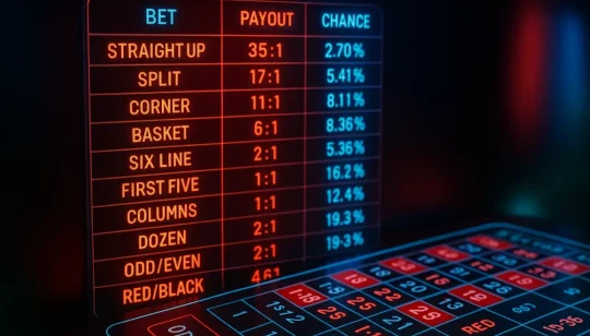 Выплаты и шансы в рулетке: полная таблица по ставкам Выплаты и шансы в рулетке: полная таблица по ставкам