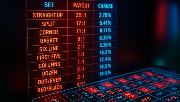 Выплаты и шансы в рулетке: полная таблица по ставкам Выплаты и шансы в рулетке: полная таблица по ставкам